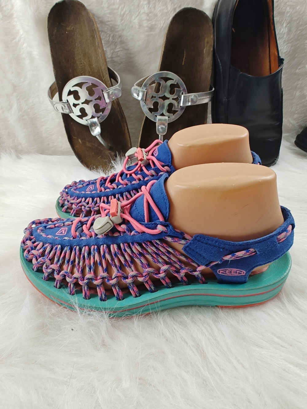 Keen UNEEK Multicolor Water Sandals Women Size 6.5 Braided Cord Comfort Outdoor - Picture 9 of 12